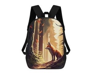 sinyumoney Fox Animal Forest Mochilas Impresas En 3D Para Niños, Mochila Escolar, Mochila De Moda Para Niños De Primaria Y Secundaria 17inch