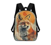 sinyumoney Fox Art Print Mochila Escolar Impresa En 3D 17inch Mochilas De Moda Para Niños, Mochilas Escolares Para Niños De Primaria Y Secundaria
