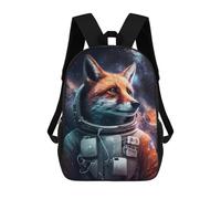 sinyumoney Fox Astronaut in Space Suit Mochila Escolar Impresa En 3D 17inch Mochilas De Moda Para Niños, Mochilas Escolares Para Niños De Primaria Y Secundaria