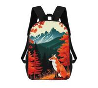 sinyumoney Fox Autumn Mountain Landscape Mochila Infantil De Moda Divertida Mochila Escolar Para Niños Y Adolescentes Con Impresión 3D Para Niños 17inch