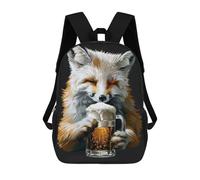 sinyumoney FOX Beer Mochilas Mochilas Infantiles Mochila Escolar Mochila Escolar Infantil Impresa En 3D Mochilas De Viaje De Moda Para Niños De Primaria Y Secundaria 17inch