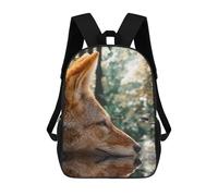 sinyumoney Fox Butterfly Reflection Mochila Escolar Para Niñas Mochila Impermeable Mochila Informal De Día Mochila Ligera Para Niño Y Niña Mochila Escolar 17inch