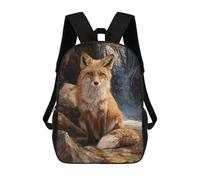sinyumoney Fox by Waterfall Landscape Mochilas Infantiles Mochila Escolar Impresa En 3D Para Niños Mochilas De Viaje Bolsas Para Libros Para Niños 17inch Mochila Escolar