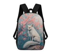 sinyumoney Fox Cherry Blossom Mochila Escolar Infantil Impresa En 3D 17inch Mochilas Escolares Para Niños, Estilo Casual Y Moderno, Mochilas De Viaje De Alta Capacidad