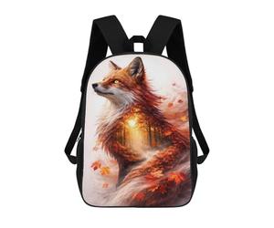 sinyumoney Fox Double Exposure Nature Silhouette Mochila Escolar, De Trabajo, Para Portátil, Mochila - Perfecta Para Viajes, Trabajo Y Uso Diario 17inch