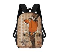 sinyumoney Fox Enjoy Craft Beer Mochila Escolar Resistente Al Agua, Mochila De Viaje, Bolsa Para Computadora Para La Escuela/trabajo/viajes 17inch