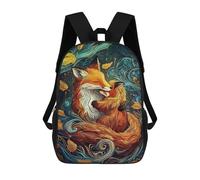 sinyumoney Fox Family Embrace Mochilas Infantiles Mochila Escolar Impresa En 3D Para Niños Mochilas De Viaje Bolsas Para Libros Para Niños 17inch Mochila Escolar