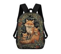 sinyumoney Fox Family in Forest-1 Mochila Escolar Infantil De 17 Pulgadas Con Estampado 3D, Mochila Moderna Para Niños, Mochilas De Viaje, Bolsas Para Libros, Mochila Escolar Infantil