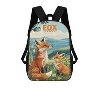sinyumoney Fox Family Mochilas Para Niños Mochilas Escolares Mochila Escolar Para Niños Impresa En 3D Mochilas De Viaje De Moda Para Niños De Primaria Y Secundaria 17inch