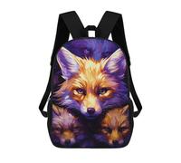 sinyumoney Fox Family Portrait Mochila Escolar Para Niños De 17 Pulgadas, Mochila Informal De Viaje Para Niños Y Niñas, Mochila De Gran Capacidad Para El Día A Día 17inch