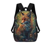 sinyumoney Fox Floral Mochila Escolar Mochila De Papelería De Moda Mochila Impermeable Mochilas Informales Para El Día A Día - Perfecta Para Viajes, Trabajo Y Uso Diario 17inch