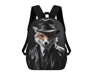 sinyumoney Fox Funny Black And White Mochila Escolar, Mochila Para Portátil, Mochila Para Camping, Aventuras Al Aire Libre Y Viajes Diarios 17inch