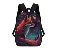 sinyumoney Fox Galaxy Nature Mochila De Moda Para Papelería, Impermeable, Informal, Para Hombres, Mujeres Y Adolescentes 17inch