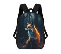sinyumoney Fox Glowing Mochila Escolar Resistente Al Agua - Perfecta Para Viajes, Trabajo Y Uso Diario 17inch