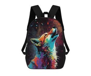 sinyumoney Fox Howl Animal Mochila Escolar Para Niñas 17inch Mochila Informal Ligera Para Niños Y Niñas, Ideal Para Estudiantes De Secundaria
