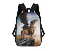 sinyumoney Fox in Abstract Landscape Mochila Escolar Para La Secundaria, Casual, Viajes, Para El Campus, Actividades Al Aire Libre Y Deportes, Majesty León Winged, 17"