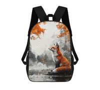 sinyumoney Fox in Autumn Landscape 17inch Mochilas Escolares Impresas En 3D, Mochilas Escolares De Moda Para Niños De Primaria Y Secundaria