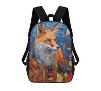 sinyumoney Fox in Autumn Leaves Mochila Escolar Infantil Impresa En 3D 17inch Mochilas Escolares Para Niños, Estilo Casual Y Moderno, Mochilas De Viaje De Alta Capacidad