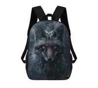 sinyumoney Fox in Black Smoke Mochila Escolar Para Niños Mochila Escolar Impresa En 3D Mochila Escolar De Moda Para Niños De Primaria Y Secundaria 17inch