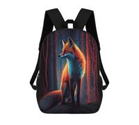 sinyumoney Fox in Enchanted Forest Mochila Escolar Impresa En 3D Mochilas Informales Para Niños Mochila Escolar Impresa En 3D Para Niños De Primaria Y Secundaria 17inch