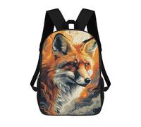 sinyumoney Fox in Flames Art Print Mochilas Escolares Mochila Escolar Ligera Mochila De Día Mochila Escolar Para La Universidad Para Niños/Niñas/Adolescentes 17inch