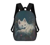 sinyumoney Fox in Flowers Mochila Escolar Mochila Para Niñas Y Niños Mochilas De Gran Capacidad Mochilas Ligeras Para Niños Y Estudiantes 17inch