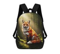 sinyumoney Fox in Forest, Digital Art Mochilas Escolares, Mochilas Para Portátil, Mochilas Para Camping, Aventuras Al Aire Libre Y Viajes Diarios 17inch