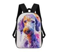 sinyumoney Fox In Forest Mochila Escolar Mochila Diaria Mochila Negocios Mochila Impermeable para Mujer y Hombre, Bedlington Terrier, 17"