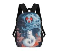 sinyumoney Fox in Japanese Temple Mochila Escolar Infantil De 17 Pulgadas Con Estampado 3D De Películas De Anime Para Niños, Mochila De Viaje, Mochila Escolar Infantil