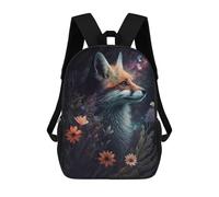 sinyumoney Fox in Starry Garden Mochilas De 17 Pulgadas Para Niños, Mochilas Escolares Impresas En 3D Para Estudiantes De Primaria Y Secundaria, Para Niños Y Niñas.