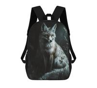 sinyumoney Fox in The Dark Forest Mochila De Viaje Para La Universidad, Mochilas Para Adolescentes, Chicas, Chicos, Mujeres Y Hombres 17inch