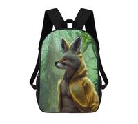 sinyumoney Fox in The Jungle Mochila Infantil, Mochila Escolar Infantil, Mochilas Escolares Impresas En 3D Para Niños Y Estudiantes Adolescentes 17inch