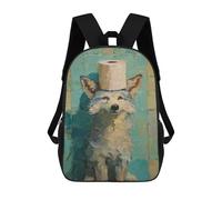 sinyumoney Fox in Toilet Paper Hat Mochilas Infantiles Mochila Escolar Impresa En 3D Para Niños Mochilas De Viaje Bolsas Para Libros Para Niños 17inch Mochila Escolar
