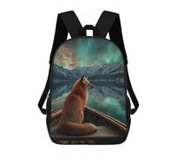 sinyumoney Fox in Wooden Boat on Lake Mochila De Negocios Para Portátil, Mochila Unisex Informal Para Niñas, Niños Y Adolescentes 17inch