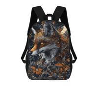 sinyumoney Fox Moonlit Garden Art Print Mochila Escolar De Moda, Mochila Para Material Escolar, Mochila Impermeable Informal Para Acampar, Aventuras Al Aire Libre Y Viajes Diarios 17inch