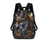 sinyumoney Fox Moonlit Night Wildlife Art Print Mochilas Escolares Para Ordenador, Ideales Para El Colegio/trabajo/viajes, Acampadas, Aventuras Al Aire Libre Y Viajes Diarios 17inch