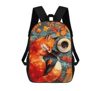 sinyumoney Fox Napping in Autumn Mochilas Infantiles Escolares Impresas En 3D, Mochilas Para Niños, Mochilas De Viaje Para Niños Y Niñas, Mochilas Escolares Para Niños 17inch