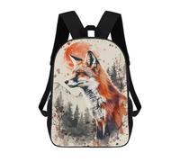 sinyumoney Fox Nature Watercolor Mochila Escolar De 17 Pulgadas Impresa En 3D Mochilas Infantiles Mochila Genial Impresa En 3D Para Niños De Primaria Y Secundaria