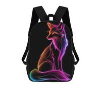 sinyumoney Fox Neon Animal Mochila De Moda Para Papelería, Impermeable, Informal, Para Hombres, Mujeres Y Adolescentes 17inch