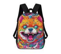 sinyumoney Fox Portrait Mochila Escolar Para Niños De 17 Pulgadas, Mochila Informal De Viaje Para Niños Y Niñas, Mochila De Gran Capacidad Para El Día A Día 17inch