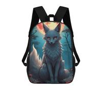 sinyumoney Fox Red Eyes Animal Mochila Escolar Impresa En 3D 17inch Mochilas De Moda Para Niños, Mochilas Escolares Para Niños De Primaria Y Secundaria