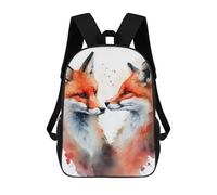 sinyumoney Fox Romantic Couple Mochilas De 17 Pulgadas Para Niños, Mochilas Escolares Impresas En 3D Para Estudiantes De Primaria Y Secundaria, Para Niños Y Niñas.