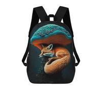 sinyumoney Fox Sleeping Mushroom Mochila Escolar Impresa En 3D 17inch Mochila Escolar Infantil Mochilas De Viaje Mochila Informal De Moda Para Niños Y Estudiantes