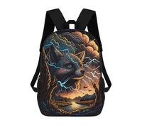 sinyumoney Fox Spirit Lightning Storm -1 Mochila Escolar Para La Escuela Secundaria, Preparatoria, Universidad Y Viajes Para Niños/niñas/adolescentes 17inch
