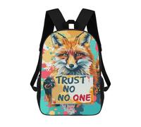 sinyumoney Fox Trust No One Mochila Escolar, Bolso De Negocios, Bolso Para Portátil Duradero Para Campus, Actividades Al Aire Libre, Viajes Y Deportes 17inch