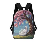 sinyumoney Fox Under Cherry Blossom Tree Mochilas Para Niños, Mochilas Escolares Personalizadas En 3D Para Niños Y Niñas, Mochilas Escolares Grandes, Mochilas Informales Para El Día A Día 17inch