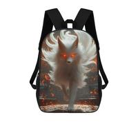 sinyumoney Fox with Fiery Eyes Mochila Escolar Infantil Impresa En 3D, Mochila Informal De Moda Para Niños, Mochila De Viaje De Alta Capacidad Para Libros Para Niños 17inch