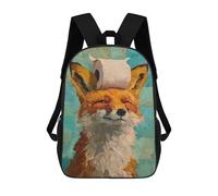 sinyumoney Fox with Toilet Paper on Head Mochila Escolar Resistente Al Agua, Mochila De Viaje, Bolsa Para Computadora - Perfecta Para Viajes, Trabajo Y Uso Diario 17inch