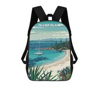 sinyumoney Fraser Island Serenity Mochilas Mochilas Infantiles Mochila Escolar Mochila Escolar Infantil Impresa En 3D Mochilas De Viaje De Moda Para Niños De Primaria Y Secundaria 17inch