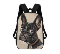 sinyumoney French Bulldog Caricature Mochila Escolar Para Niños Mochila Escolar Impresa En 3D Mochila Escolar De Moda Para Niños De Primaria Y Secundaria 17inch